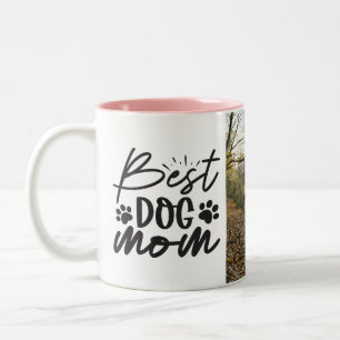 Tasse 2 Couleurs Photo personnalisée de la maman du chien de Best D