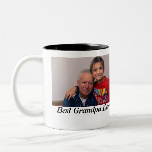 Tasse 2 Couleurs Photo personnalisée du meilleur grand père