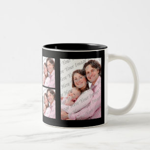 Tasse 2 Couleurs Photo personnalisée Musique noire