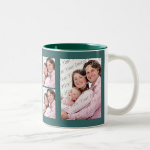 Tasse 2 Couleurs Photo personnalisée Musique verte