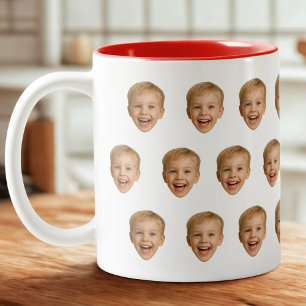 Tasse 2 Couleurs Photo Personnalisée, Photo Personnalisée, Famille
