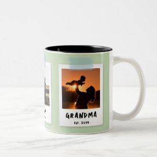 Tasse 2 Couleurs Photo personnalisée Style Fête des Mères Grand-mèr