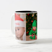 Tasse 2 Couleurs Photo personnalisée sur 3 côtés pour bébé (Devant gauche)