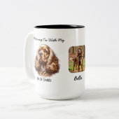 Tasse 2 Couleurs Photo Pet Cocker Spaniel Personnaliser (Devant gauche)