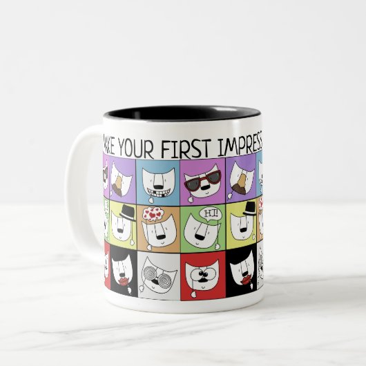 Tasse 2 Couleurs Photo Props Cat (Devant gauche)