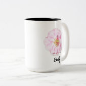 Tasse 2 Couleurs Photo rose avec nom personnalisé (Devant droit)