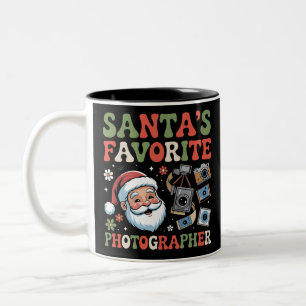 Tasse 2 Couleurs Photographe préféré du Père Noël Cadeau de Noël Dr