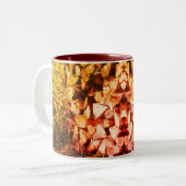 Tasse 2 Couleurs Photographie d'art naturel en bois de chauffage em (Devant gauche)