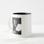 Tasse 2 Couleurs Photographie de Ronald Reagan (Devant gauche)