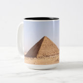 Tasse 2 Couleurs Photographie des pyramides de Gizeh (Devant gauche)