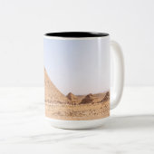 Tasse 2 Couleurs Photographie des pyramides de Gizeh (Devant droit)