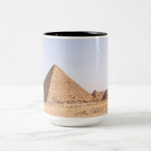 Tasse 2 Couleurs Photographie des pyramides de Gizeh (Centre)