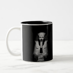 Tasse 2 Couleurs Photographie du roi pharaon en noir et blanc