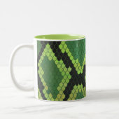 Tasse 2 Couleurs Photographie noir et vert de serpent (Gauche)