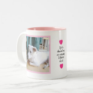 Tasse 2 Couleurs Photos de mignon Innocent et de chien chiot coupab