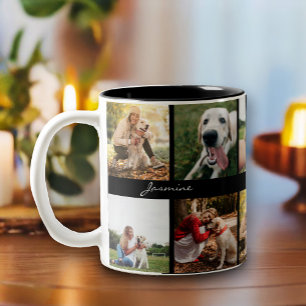 Tasse 2 Couleurs Photos modernes Collage Chien