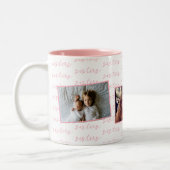 Tasse 2 Couleurs Photos personnalisées des soeurs roses (Gauche)