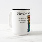 Tasse 2 Couleurs Physiothérapeute drôle de muqueuse (Devant gauche)