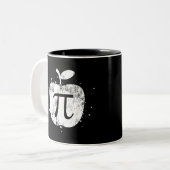 Tasse 2 Couleurs Pi Apple Pie Pie Funny (Devant gauche)