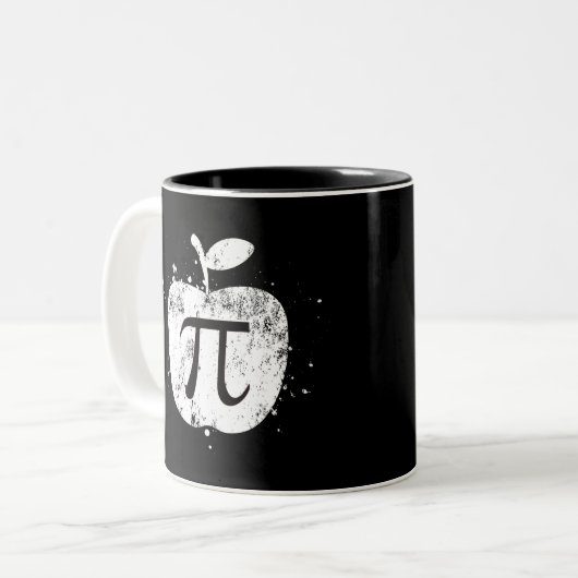 Tasse 2 Couleurs Pi Apple Pie Pie Funny (Devant gauche)