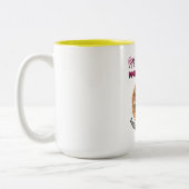 Tasse 2 Couleurs PI DAY Pie and Pizza Fusion Mème amusant! (Gauche)