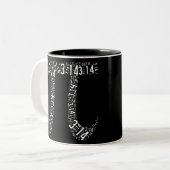 Tasse 2 Couleurs Pi Math Nerd (Devant gauche)