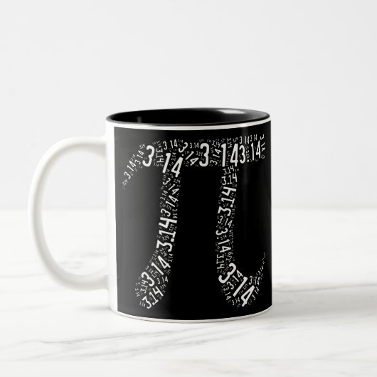 Tasse 2 Couleurs Pi Math Nerd (Gauche)