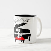 Tasse 2 Couleurs Piano cat (Devant droit)