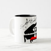 Tasse 2 Couleurs Piano cat (Devant gauche)