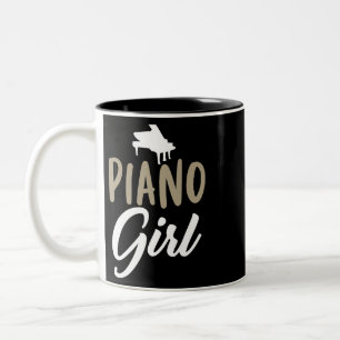 Tasse 2 Couleurs Piano Heartbeat Pianiste rétro