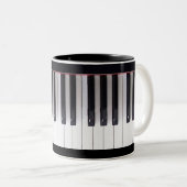 Tasse 2 Couleurs Piano Keys par Leslie Harlow (Devant droit)
