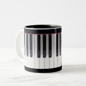 Tasse 2 Couleurs Piano Keys par Leslie Harlow (Devant gauche)