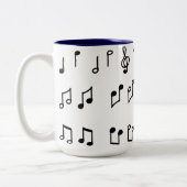 Tasse 2 Couleurs Piano Notes Instrument de musique moderne (Gauche)