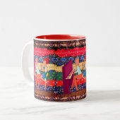 Tasse 2 Couleurs Piano Player Et Notes musicales (Devant gauche)