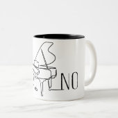 Tasse 2 Couleurs Piano pour pianiste (Devant droit)