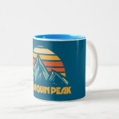 Tasse 2 Couleurs Pic Algonquin Rétro Turquoise (Devant droit)