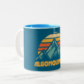 Tasse 2 Couleurs Pic Algonquin Rétro Turquoise (Devant gauche)