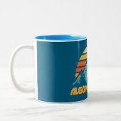Tasse 2 Couleurs Pic Algonquin Rétro Turquoise (Gauche)