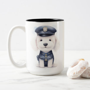 Tasse 2 Couleurs Pic de caniche en action...Sniffer Trouble Out