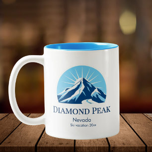 Tasse 2 Couleurs Pic souvenir de la station de ski Diamond Peak Nev