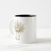 Tasse 2 Couleurs Pichet Floral Rustique (Devant gauche)