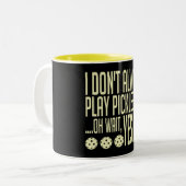 Tasse 2 Couleurs Pickleball (Devant gauche)