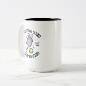 Tasse 2 Couleurs Pickleball Bunny Squad sticker (Devant gauche)