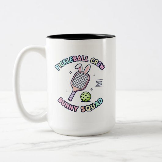 Tasse 2 Couleurs Pickleball Bunny Squad sticker (Gauche)