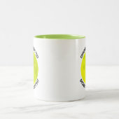 Tasse 2 Couleurs Pickleball & Petits Textes VERT CITRON 325ml Perso (Centre)