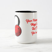 Tasse 2 Couleurs Pickleball Rating Personalized Heart Red and White (Centre)