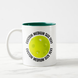 Tasse 2 Couleurs Pickleball & Texte Moyen VERT CHASSEUR 325g Person