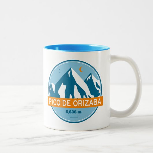 Tasse 2 Couleurs Pico de Orizaba Mexique Stars Moon (Droit)