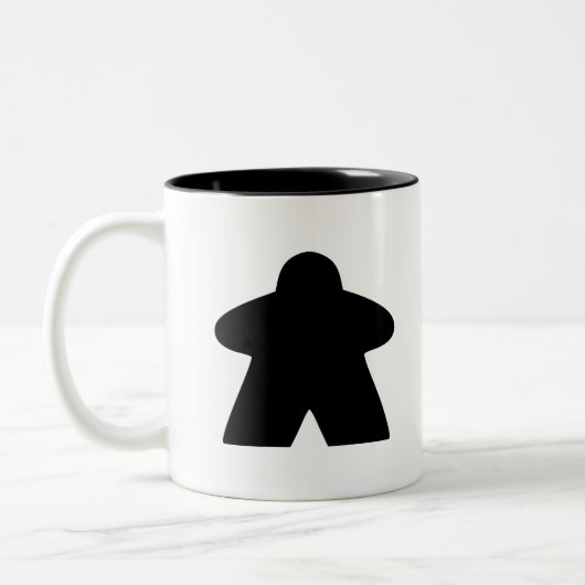 Tasse 2 Couleurs Pièce de jeu Black Meeple Board (Gauche)