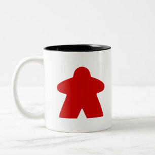 Tasse 2 Couleurs Pièce de jeu Red Meeple Board